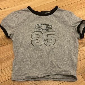 Grey Forever 21 crop top. new condition and lightly worn